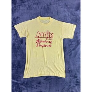 VTG 80s Annie Musical T-Shirt S Allenberry Playhouse Yellow Single Stitch‎ Juile